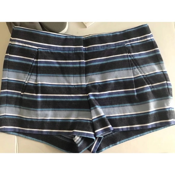 J.Crew Textured Zigzag Stripe Shorts Cotton Blend - Picture 2 of 5